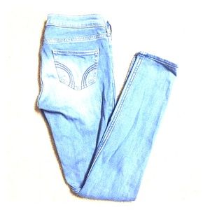 Blue Faded Skinny Jeggings